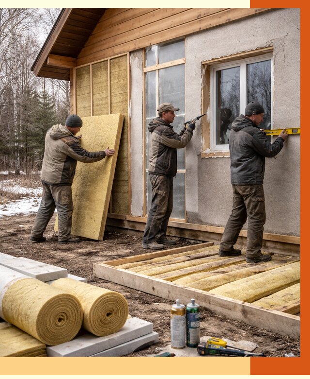 Утепление дачного дома в Нижнем Новгороде от 4950 руб/м2 — недорого | ТепломастерНнн