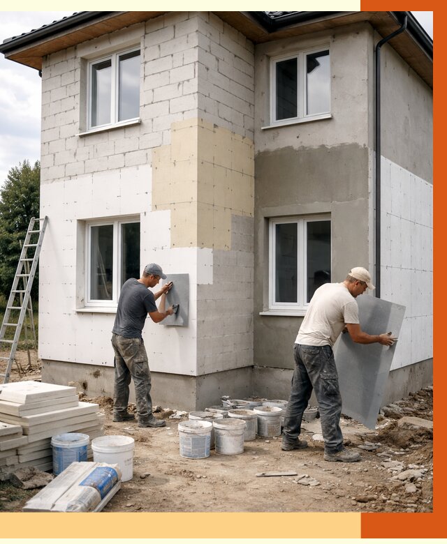 Утепление дома из газобетона в Нижнем Новгороде от 4377 руб./м² — заказать у ТепломастерНнн