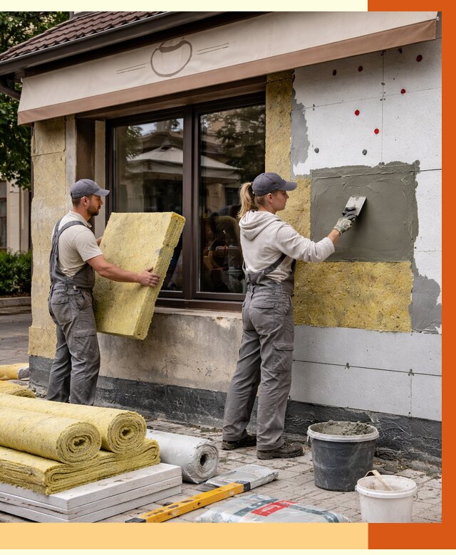 Утепление кафе в Нижнем Новгороде от 4377 руб/м2 — комплексно под ключ | ТепломастерНнн